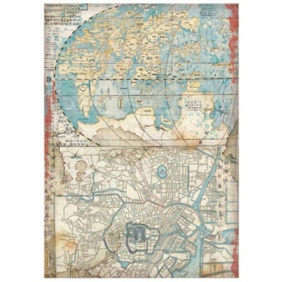PAPEL ARROZ A4 "Sir Vagabond in Japan map" DFSA4610