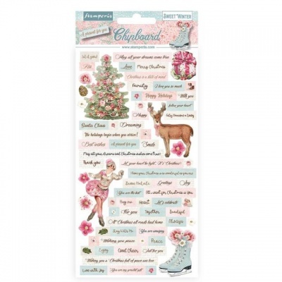 Stamperia Chipboard 15x30cm Sweet winter (DFLCB65)