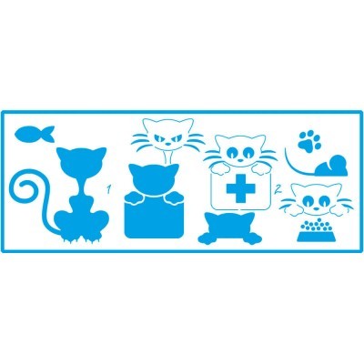 STENCIL LITOARTE 6,5X17CM STP-151