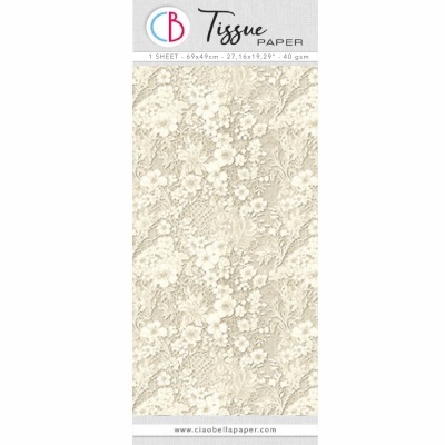 Tissue Paper ANTIQUE LINEN LACE 69x49cm  HT002
