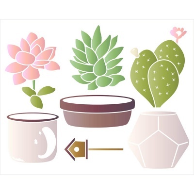 STENCIL LITOARTE 20X25CM STR-177