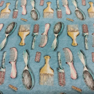 TECIDO INDIGO Cabeleireiro fundo azul