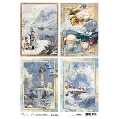 Papel de arroz A4 CIAO BELLA Artist Journey Cards CBRP 577