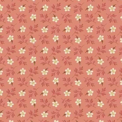 Pano ou papel de parede com padrão floral em fundo cor de rosa