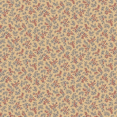 Tecido Marcus BETSY'S NEEDLEWORK by Pam Buda SPRIGS R171317D  TAN