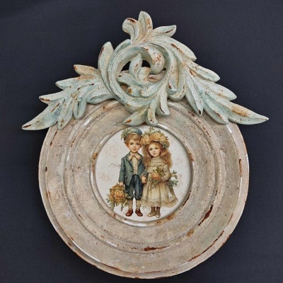 Kit Moldura redonda "Vintage" para aula "On Line" Março 2025