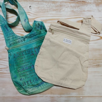 Saco algodão 30,5x23cm c/alça e fecho CRU 30722