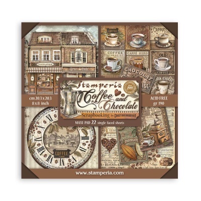 Bloco Scrap. Coffee and Chocolate 22F 20,3x20,3 SBBSXB 01