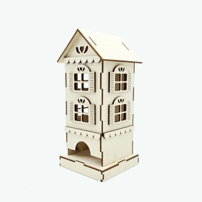 Casinha "do Chá" madeira 23x10x10cm 060 7654