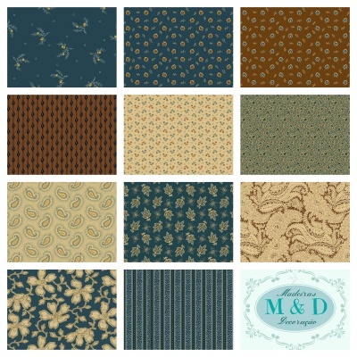 Tecido Andover "Farmers Daughter by Laundry Basket Quilts" 5317B