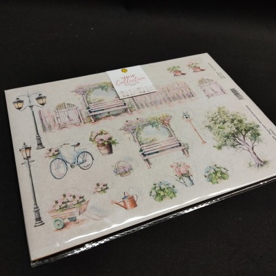 Kit "Shop Collection" aplicações decorativas + papel decoupage 98494