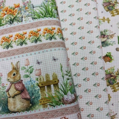 Tecido Denise Sá "Flores" rosa C04