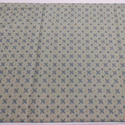 Tecido F&F flore azul fundo verde AMO PL003