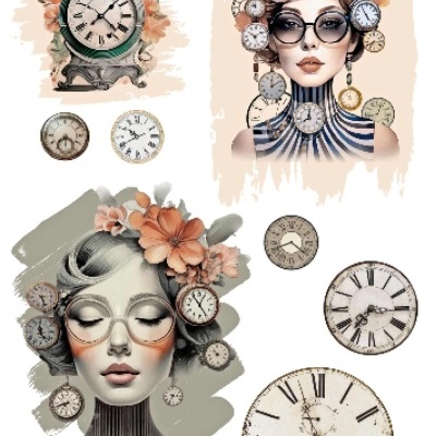 Papel transfer - Orange time   20x28cm  13060