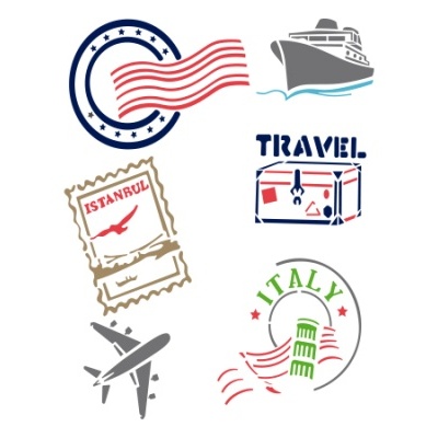 STENCIL 21X15CM TRAVEL 300021515 ACRILEX  221519
