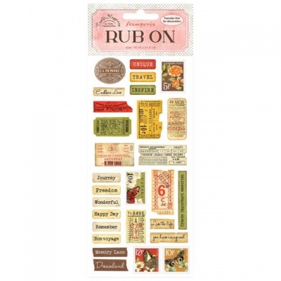Rub-on 10,16x21,6cm - Create Happiness labels DFLRB13