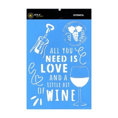 Stencil - Wine  Colecção "Sweet Bread"   20x30cm  80646