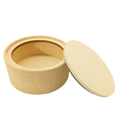 Caixa redonda de madeira grande 20x11cm  98575.2