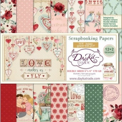 Bloco scrap.DayKa Trade Love Makes Us Fly 12x12 Inch (SCP-3034)