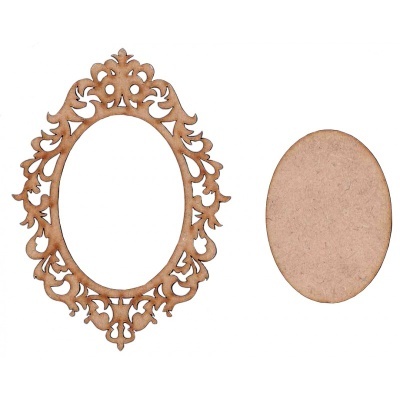 Aplicação / Medalhão mdf 12x8cm 640120