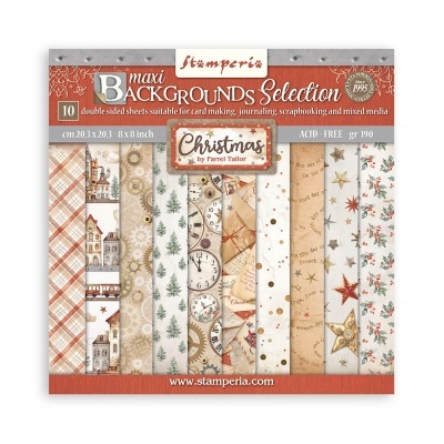 Bloco Scrapbooking 20,3X20,3 (8"X8") - Backgrounds - Gear up for Christmas  SBBS 111