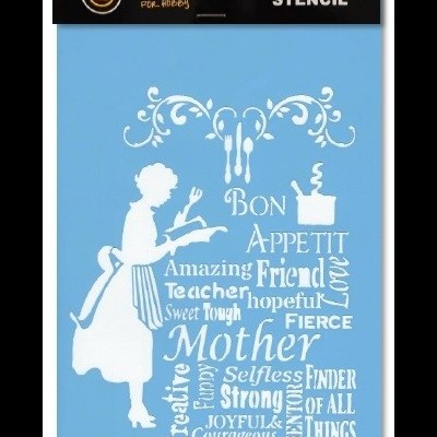 Stencil "Mother" 20x30cm 80479