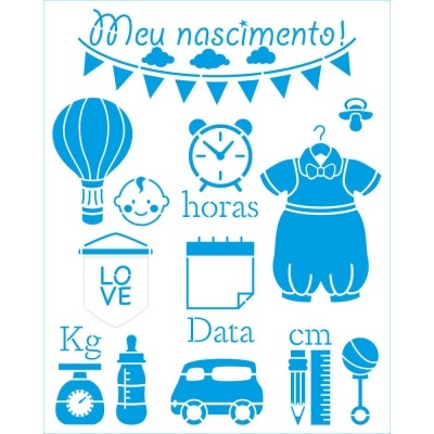 STR-210 - STENCIL - MEU NASCIMENTO