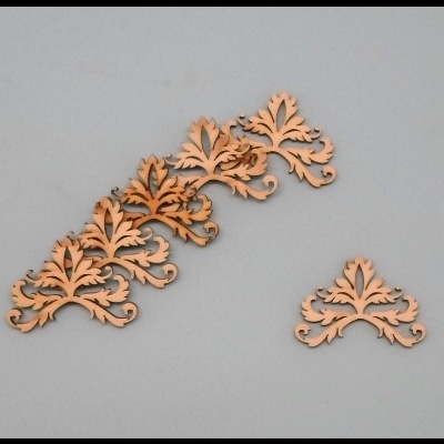 Canto com folhagem com 5x4cm 9869