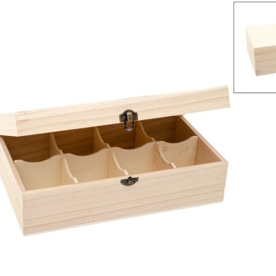 CAIXA CHA 8DIV. 30X17X10CM Ref. 87059