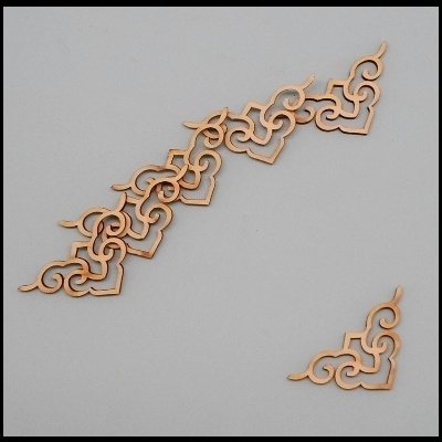 Canto recortado de madeira c/6,5x3cm 9868