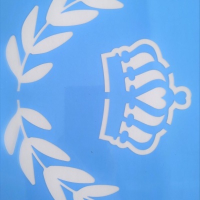 Stencil Coroa e Ramo 20x30cm  80548