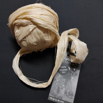 Fita Seda Natural reciclada CREME / CRU