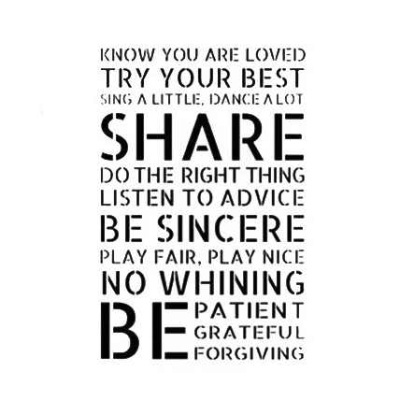 Stencil LETRAS SHARE 21x30 CADENCE  AS568