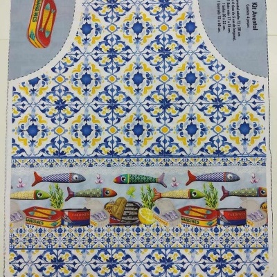Painel Tecido Amaralina avental Sardinha A71