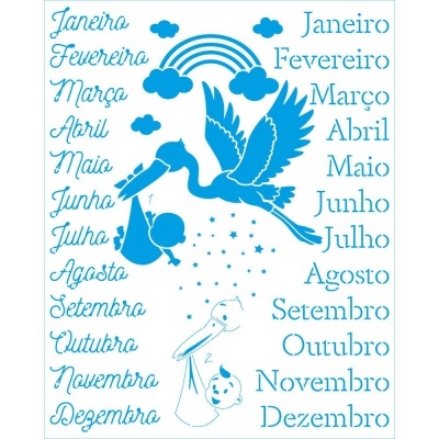 STR-212 - STENCIL - MESVERSÁRIO