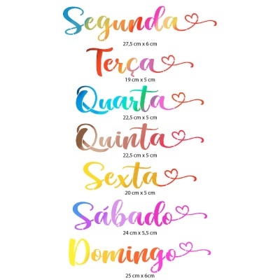 Stencil 42x34cm - Dias da Semana  ST2-001
