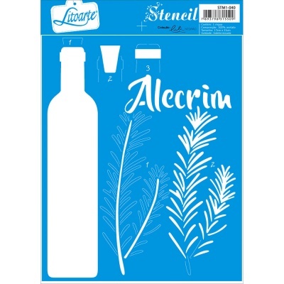 STENCIL LITOARTE 17X21CM STM1-040