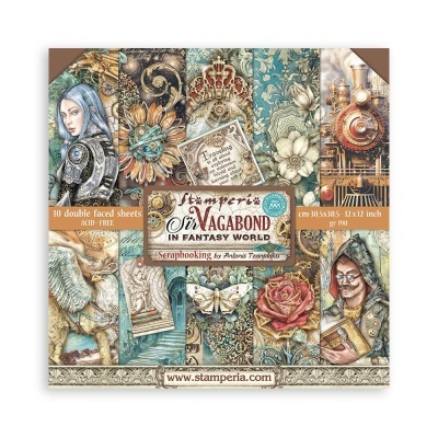 Bloco Scrapbooking 10folhas cm 30,5x30,5 (12"x12") - Sir Vagabond in Fantasy World SBBL 148