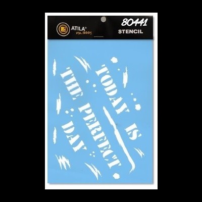 Stencil "Today is the perfect day" 20x30cm 80441