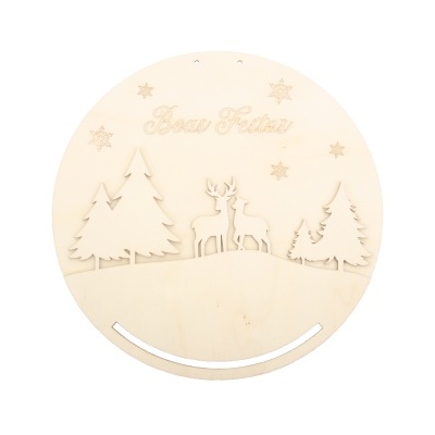 CAÇA SONHOS C/ VEADOS D.30X0.3CM CHOUPO  742565