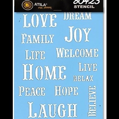 Stencil "Palavras" 15x20cm 80423