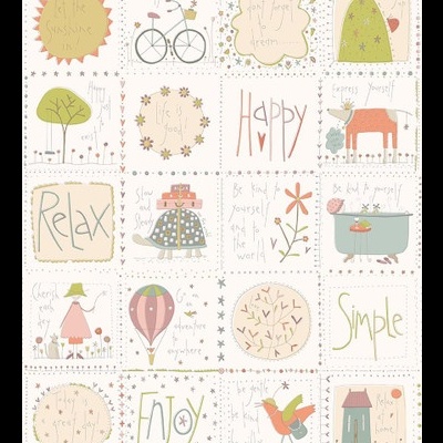 Tecido "Simply Be" Anni Downs of Hatched & Patched for Henry Glass  PAINEL  HG3326