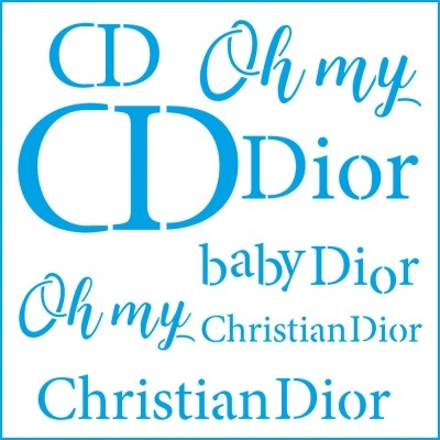 Stencil 20x20cm - Marcas de Grifes III Ref.: STXX-174