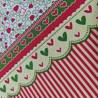 Tecido Michael Miller "Flower Hearts Border" CX5475 N24