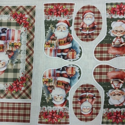 Tecido "Pai Natal" painel kit decoração  A040