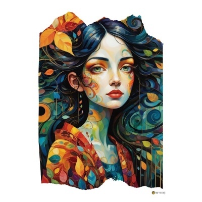 Papel Transfer Pro - Woman and Leaves 20x28cm  13336