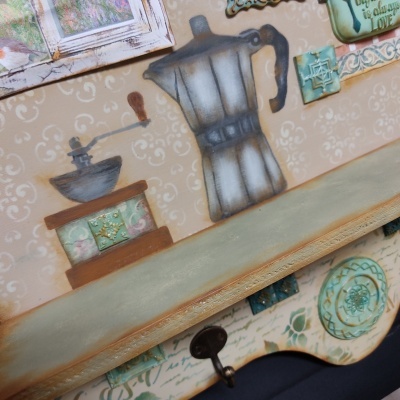 Prateleira madeira 50x43x8,5cm