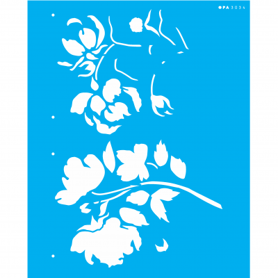 STENCIL OPA 20X25 FLOR AQUARELADA 3034