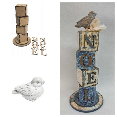 Kit cubos "Home & Noel" para aula "On Line de Novembro"