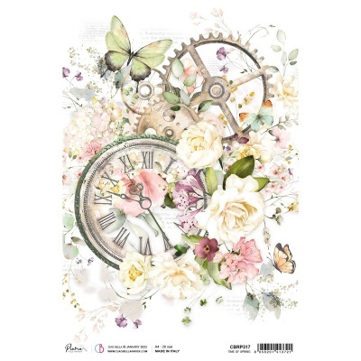 Papel arroz A4 Piuma Time of Spring Marca: CIAO BELLA Referencia: CBRP317